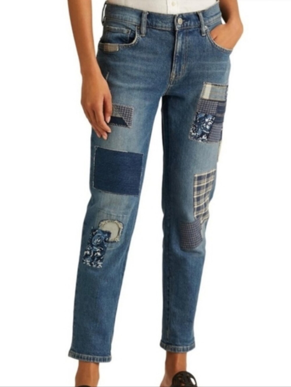 Lauren Ralph Lauren Patchwork Jeans Size 10